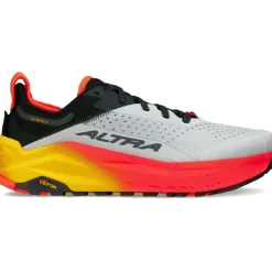 Running Shoes-Altra Mens Olympus 6 Trail Shoes - Grey-Red