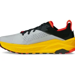 Running Shoes-Altra Mens Olympus 6 Trail Shoes - Grey-Red
