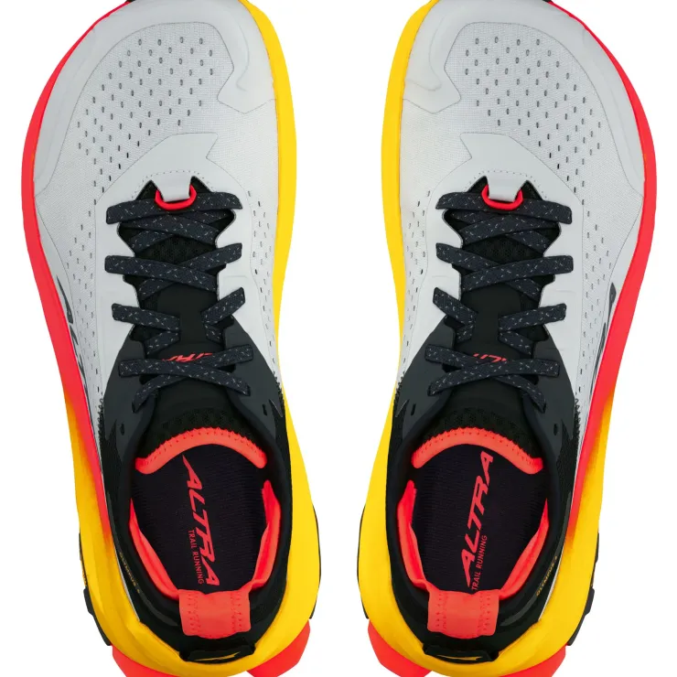 Running Shoes-Altra Mens Olympus 6 Trail Shoes - Grey-Red
