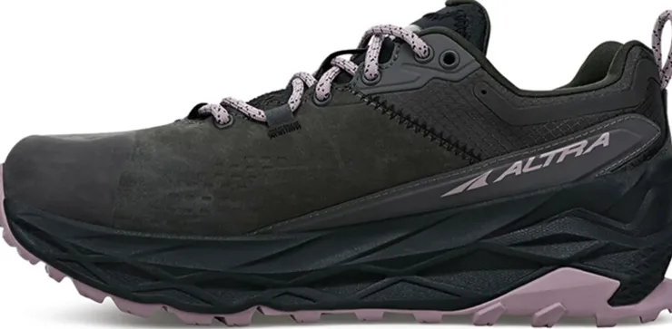 Walking Shoes-Altra Womens Olympus 5 Hike Low GTX Trail Shoes - Gray-Black
