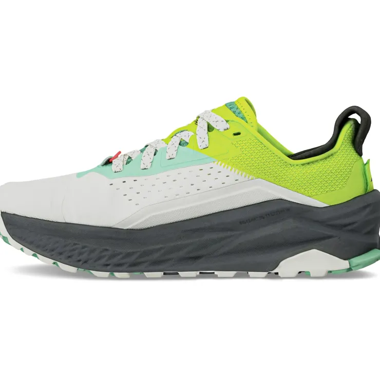 Running Shoes-Altra Womens Olympus 6 Trail Shoes - Gray-Lime
