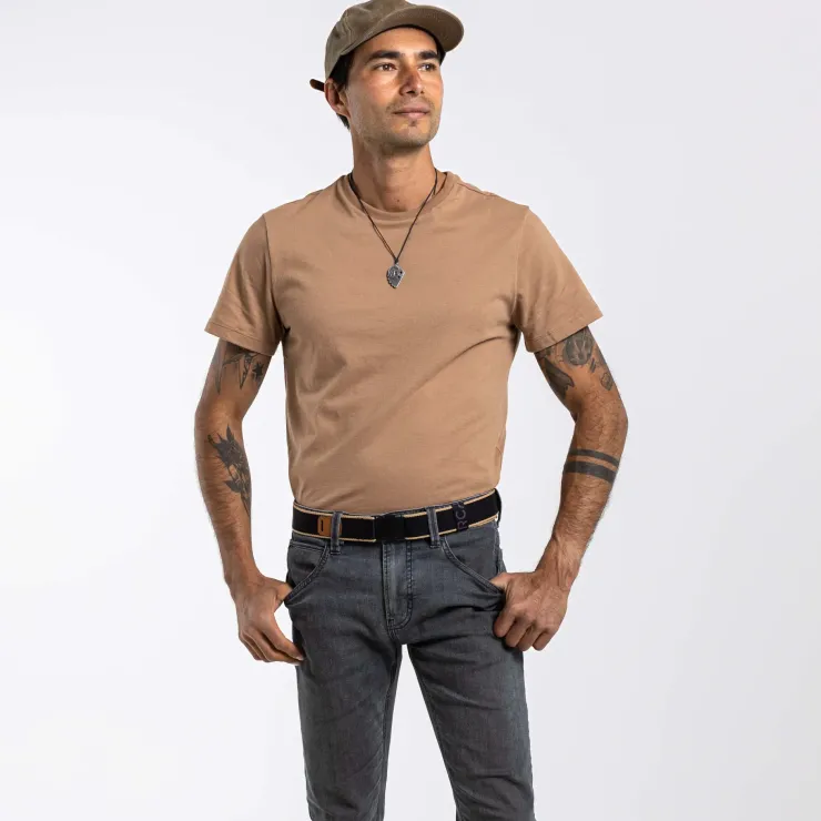 Belts & Braces-Arcade Blackwood Belt - Black-Sand