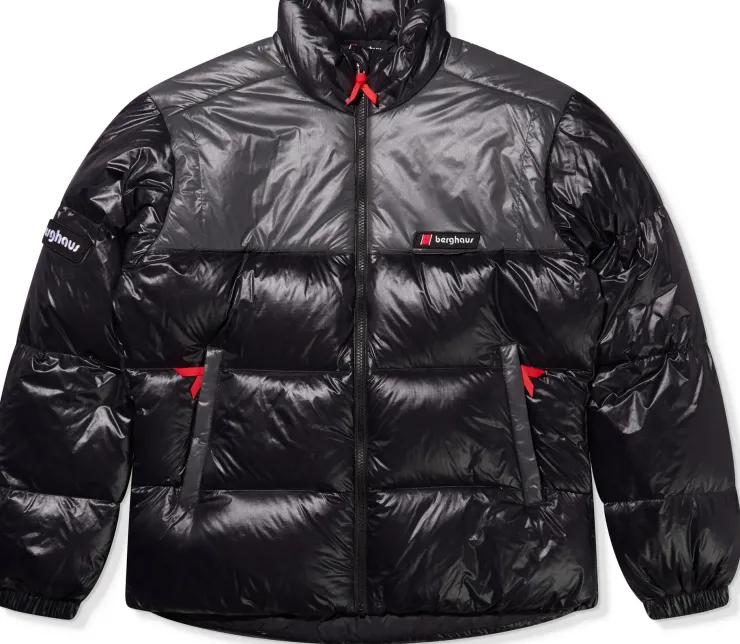 Insulated Jackets|Insulated Jackets-Berghaus Unisex Blockback Down Jacket - Jet Black-Grey Pinstripe