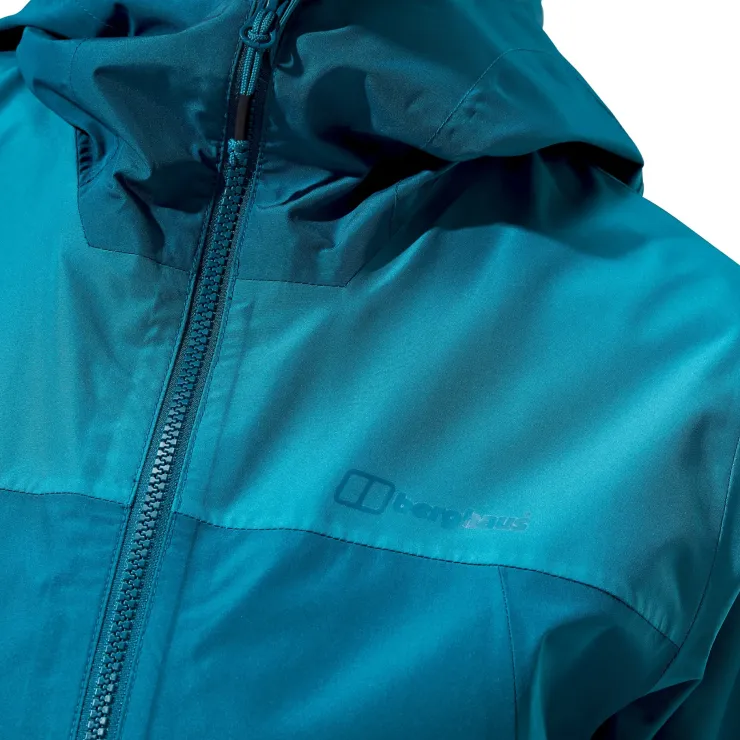 Waterproof Jackets-Berghaus Womens Deluge Pro 3.0 Jacket - Deep Ocean-Jungle Jewel