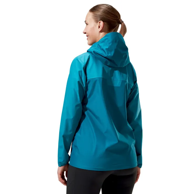 Waterproof Jackets-Berghaus Womens Deluge Pro 3.0 Jacket - Deep Ocean-Jungle Jewel
