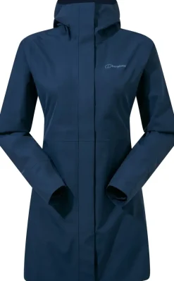 Waterproof Jackets-Berghaus Womens Omeara Long Shell Jacket - Dusk