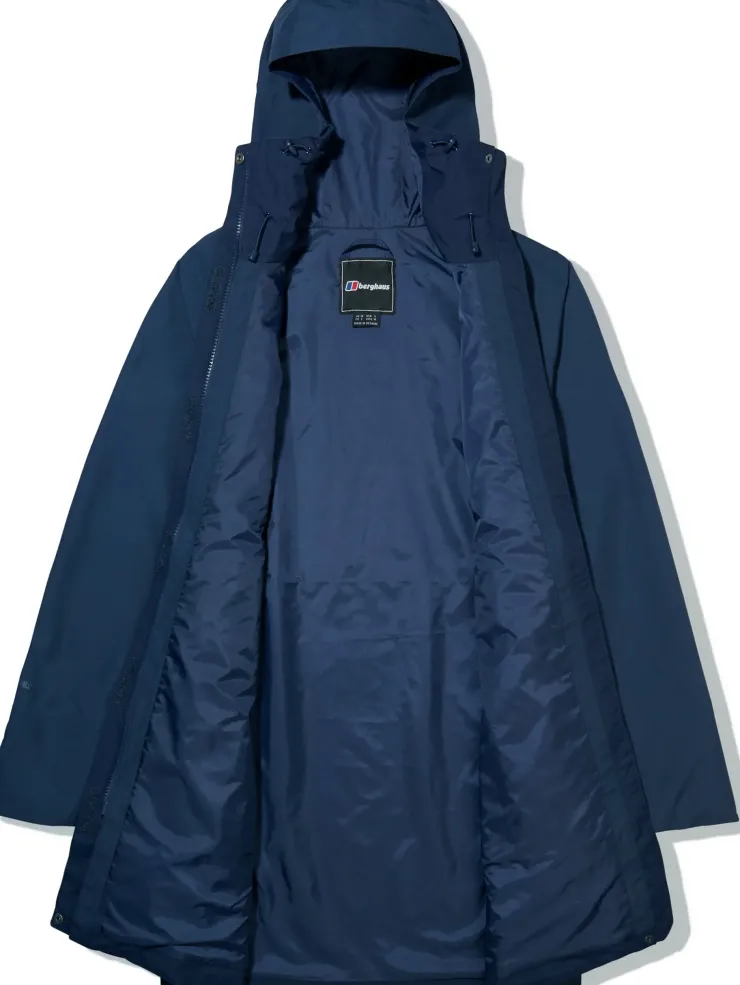 Waterproof Jackets-Berghaus Womens Omeara Long Shell Jacket - Dusk
