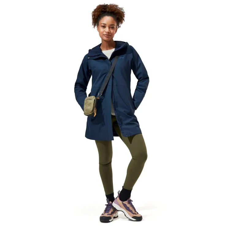 Waterproof Jackets-Berghaus Womens Omeara Long Shell Jacket - Dusk