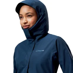 Waterproof Jackets-Berghaus Womens Omeara Long Shell Jacket - Dusk