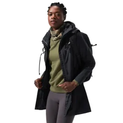 Waterproof Jackets-Berghaus Womens Omeara Long Shell Jacket - Black