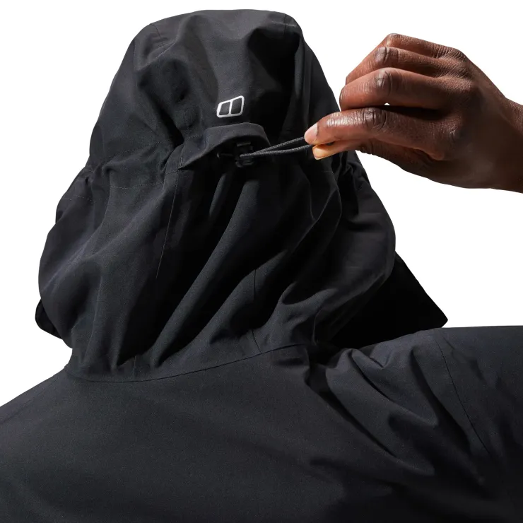 Waterproof Jackets-Berghaus Womens Omeara Long Shell Jacket - Black