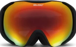 Eyewear-Bloc Eyewear BLOC Mask Goggle - Matt Black-Dark Brown Red Mirror