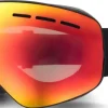 Eyewear-Bloc Eyewear BLOC Small Fit Moon Goggle - Matt Black-Brown Red Mirror Lens