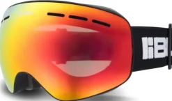 Eyewear-Bloc Eyewear BLOC Small Fit Moon Goggle - Matt Black-Brown Red Mirror Lens