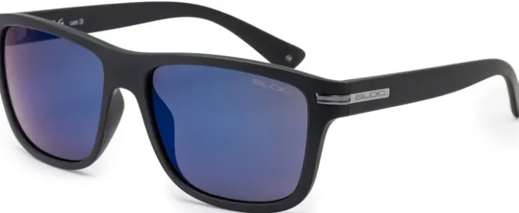 Eyewear-Bloc Eyewear BLOC Tide Sunglasses - Matt Black-Blue Mirror