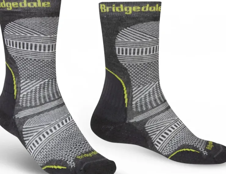 Socks|Socks-Bridgedale Mens Hike Ultralight T2 Coolmax Performance Original Boot Socks - Graphite