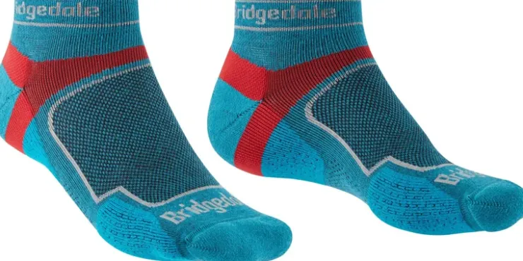 Socks|Socks-Bridgedale Mens TRAIL RUN Ultralight T2 Coolmax Sport Low Socks - Blue