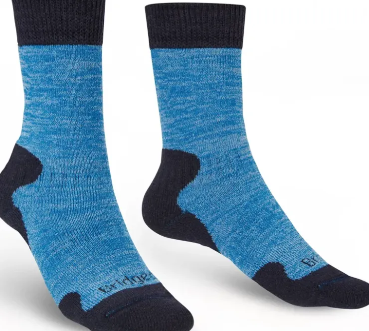 Socks|Socks-Bridgedale Womens Explorer Heavyweight Merino Comfort Boot Socks - Blue Marl