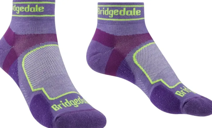 Socks|Socks-Bridgedale Womens TRAIL RUN Ultralight T2 Coolmax Sport Low Socks - Purple
