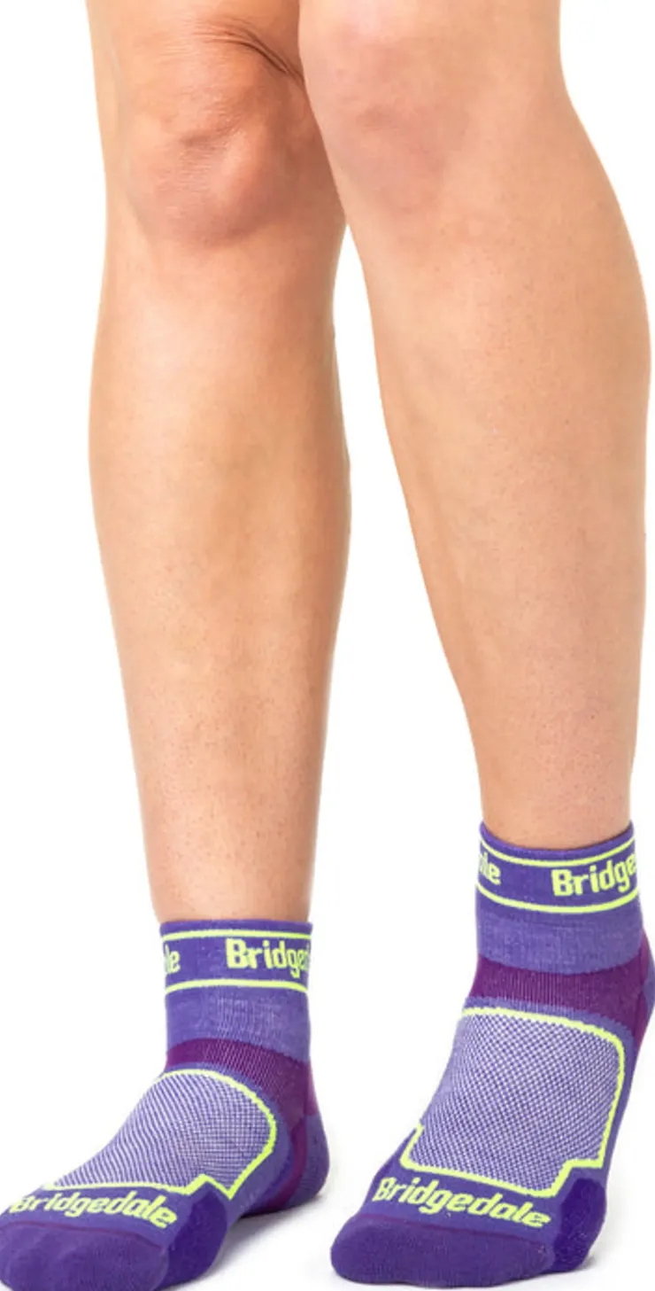 Socks|Socks-Bridgedale Womens TRAIL RUN Ultralight T2 Coolmax Sport Low Socks - Purple