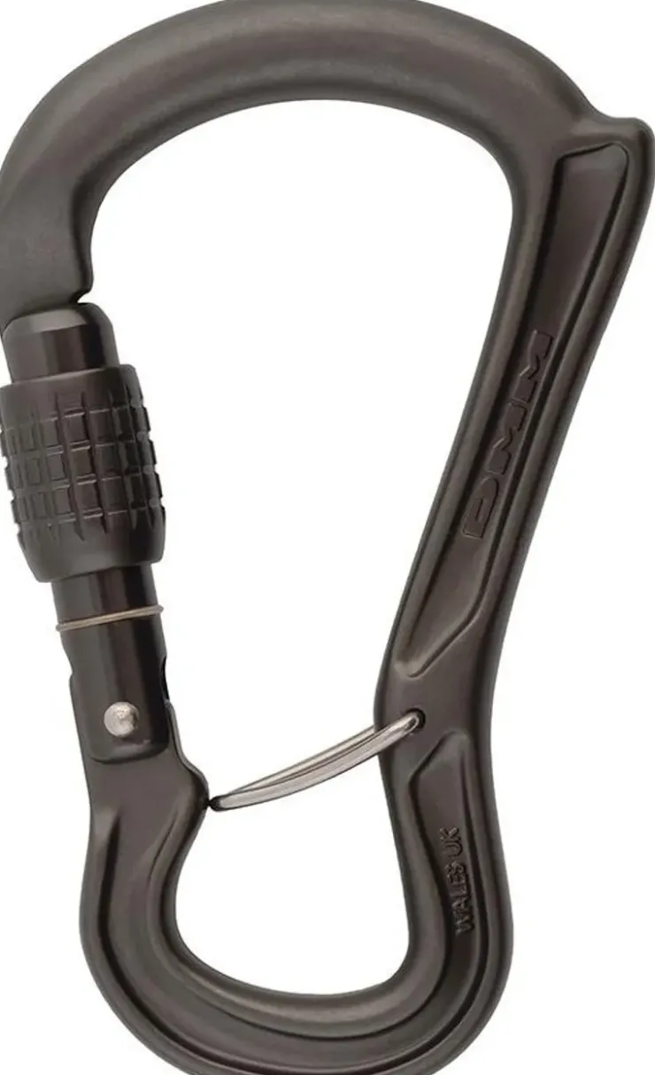 Carabiners & Quickdraws-DMM Ceros Screwgate Carabiner - Matt Grey