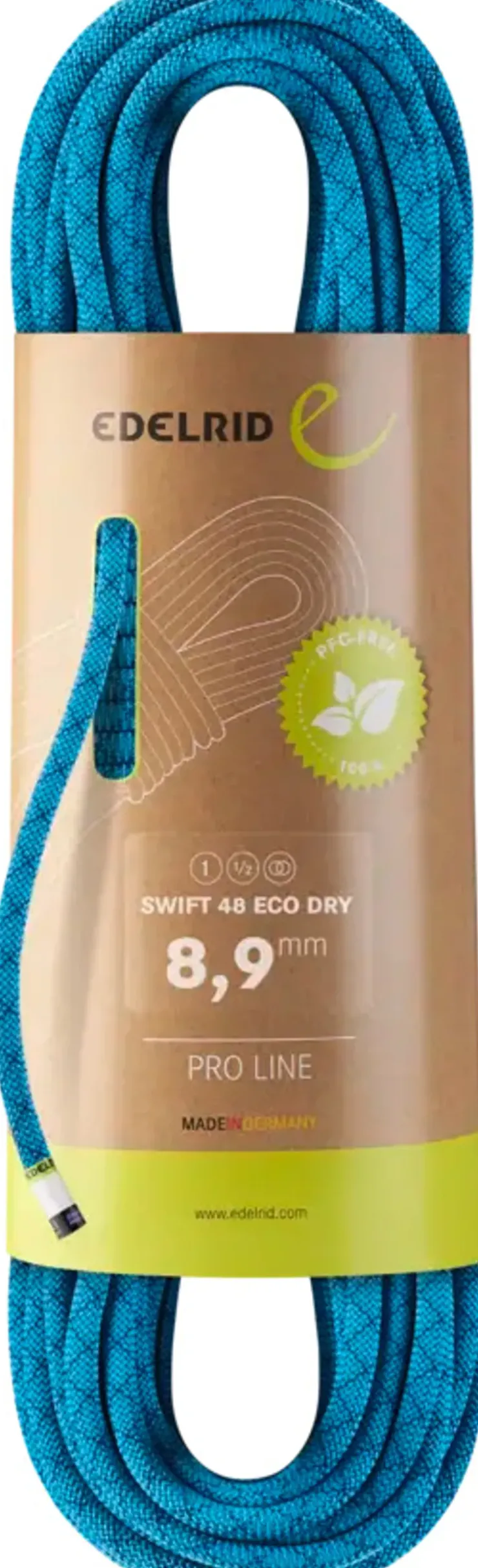 Ropes & Slings-Edelrid Swift 48 Eco Dry 8.9mm x 60m Climbing Rope - Icemint
