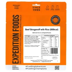 Lunch/ Dinner-Expedition Foods Beef Stroganoff with Rice - 800kcal