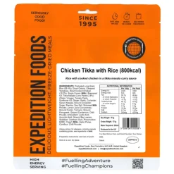 Lunch/ Dinner-Expedition Foods Chicken Tikka with Rice - 800kcal