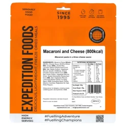 Lunch/ Dinner-Expedition Foods Macaroni and Cheese - 800kcal