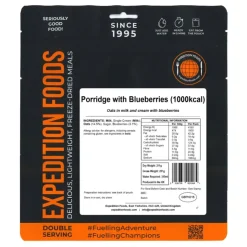 Breakfast-Expedition Foods Porridge with Blueberries - 1000kcal