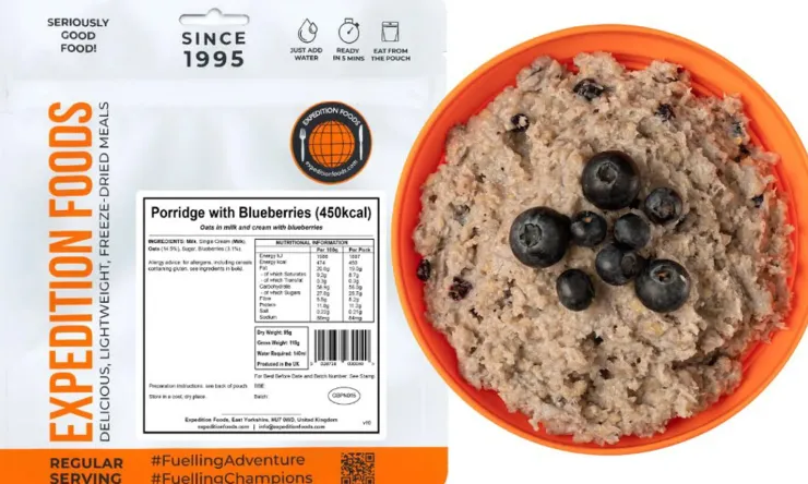 Breakfast-Expedition Foods Porridge with Blueberries - 450kcal