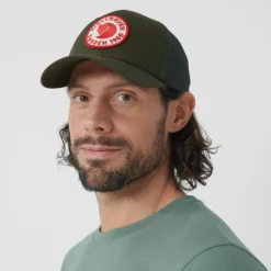 Hats-Fjallraven 1960 Logo Langtradarkeps Cap - Green