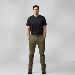 Trousers & Leg Wear-Fjallraven Mens Abisko Hybrid Trail Trousers - Black