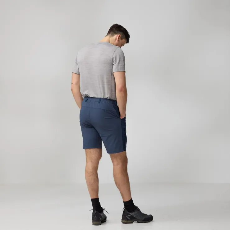 Shorts-Fjallraven Mens Abisko Hybrid Trail Shorts - Navy