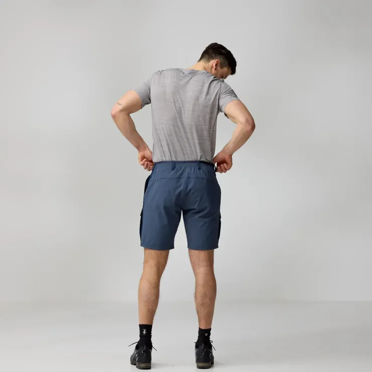 Shorts-Fjallraven Mens Abisko Hybrid Trail Shorts - Navy