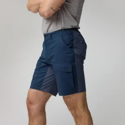 Shorts-Fjallraven Mens Abisko Hybrid Trail Shorts - Navy