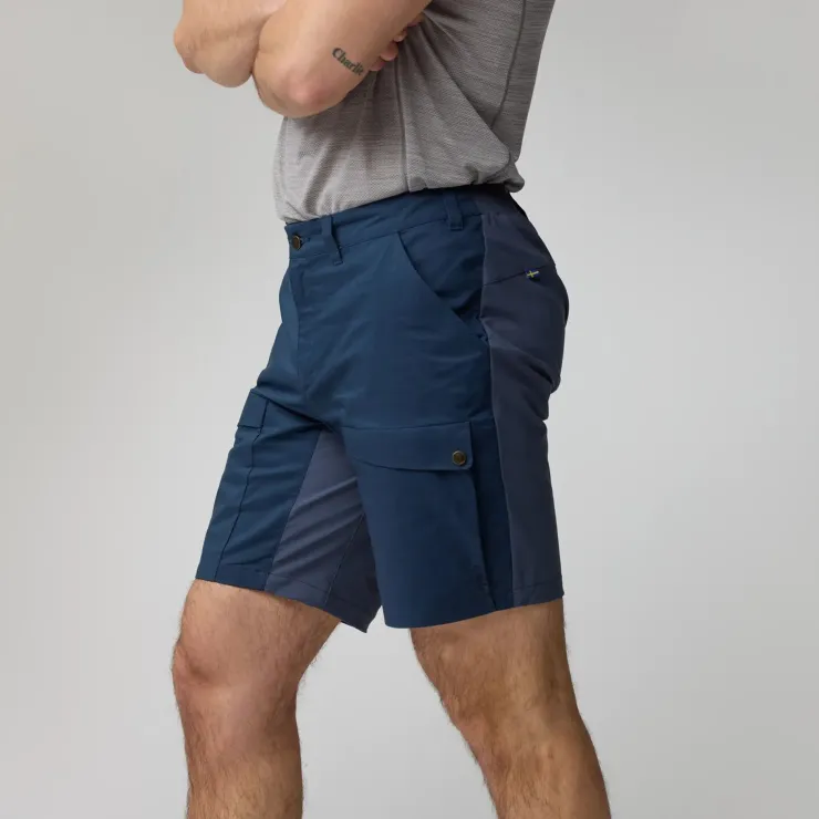 Shorts-Fjallraven Mens Abisko Hybrid Trail Shorts - Navy