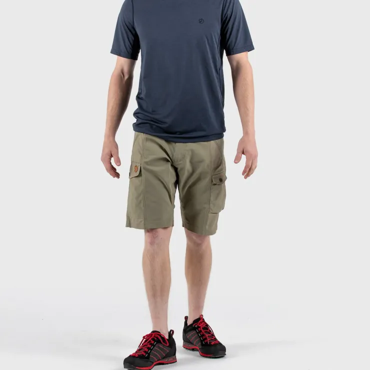 Shorts-Fjallraven Mens Abisko Shorts - Dark Olive