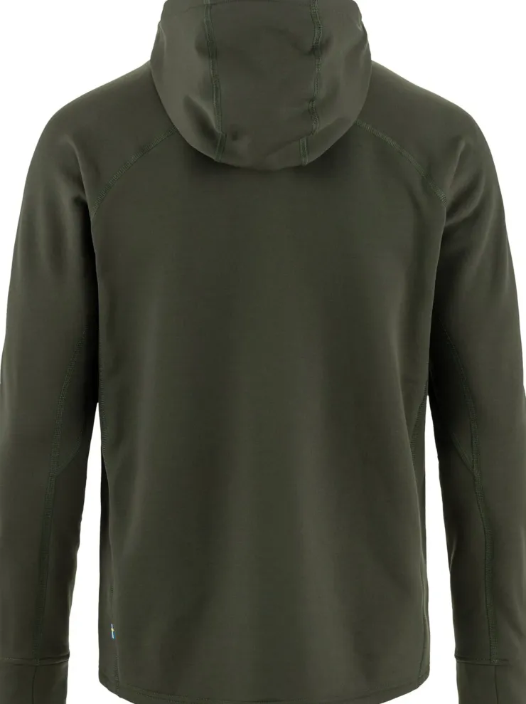 Fleece & Mid Layer-Fjallraven Mens Expedition Fleece Hoodie - Deep Forest
