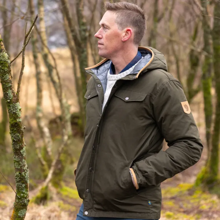 Insulated Jackets-Fjallraven Mens Greenland No.1 Down Jacket - Deep Forest