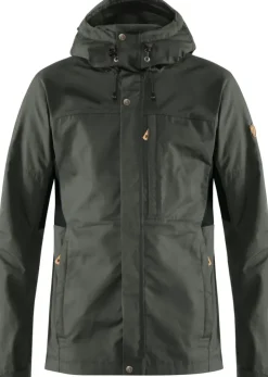 Casual Jackets-Fjallraven Mens Kaipak Jacket - Dark Grey-Black
