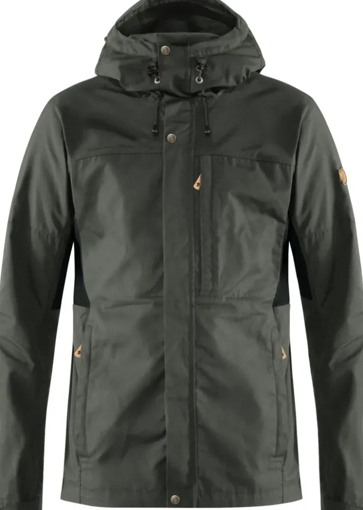 Casual Jackets-Fjallraven Mens Kaipak Jacket - Dark Grey-Black