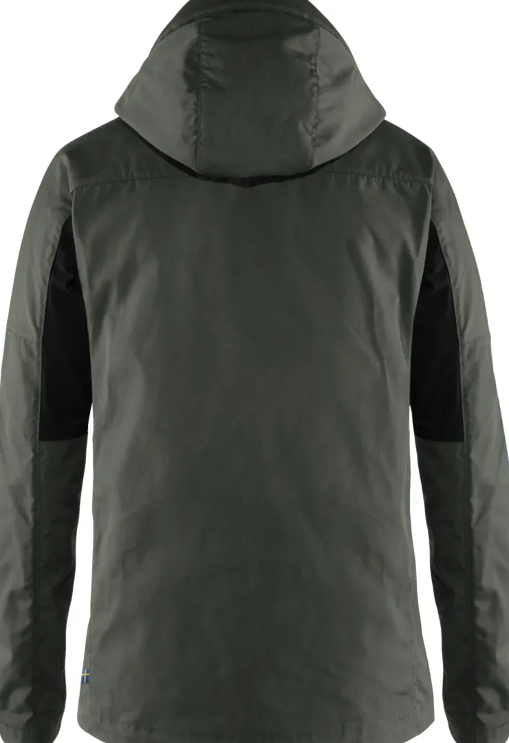 Casual Jackets-Fjallraven Mens Kaipak Jacket - Dark Grey-Black