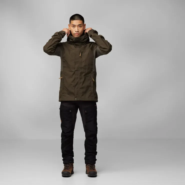 Casual Jackets-Fjallraven Mens Kaipak Jacket - Dark Olive