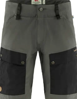 Shorts-Fjallraven Mens Keb Shorts - Black-Stone Grey