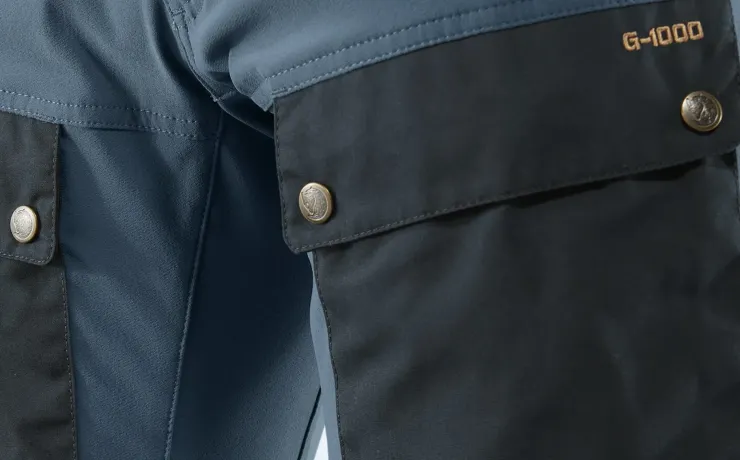 Shorts-Fjallraven Mens Keb Shorts - Black-Stone Grey