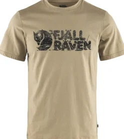 T-Shirts & Baselayers-Fjallraven Mens Lush Logo T-shirt - Fossil