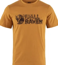 T-Shirts & Baselayers-Fjallraven Mens Lush Logo T-shirt - Acorn