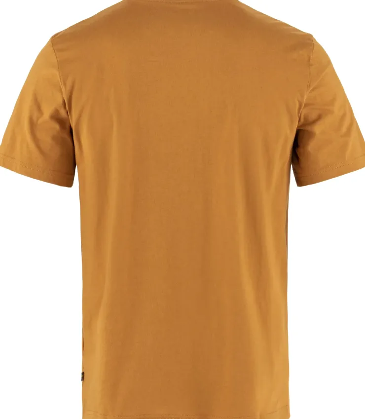 T-Shirts & Baselayers-Fjallraven Mens Lush Logo T-shirt - Acorn