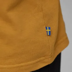 T-Shirts & Baselayers-Fjallraven Mens Lush Logo T-shirt - Acorn